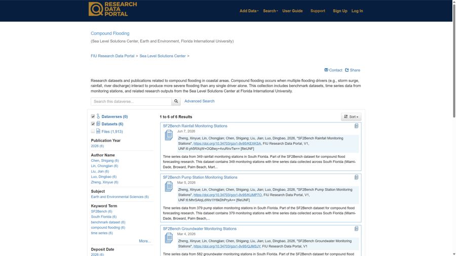 Screenshot of Compound Flooding Data Collection