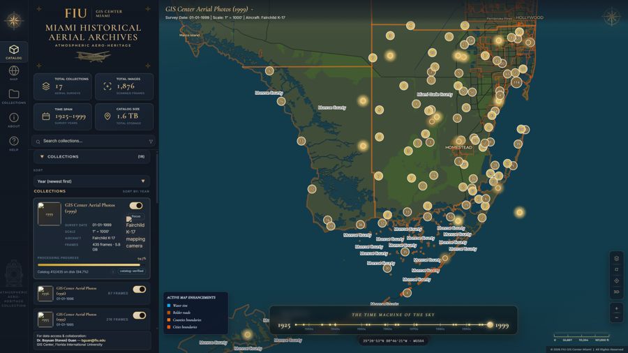 Screenshot of Historical Aerial Imagery Georeferencing